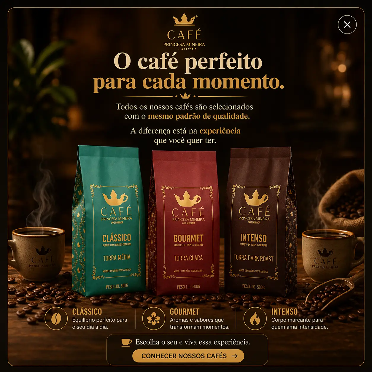 o café perfeito pra cada momento